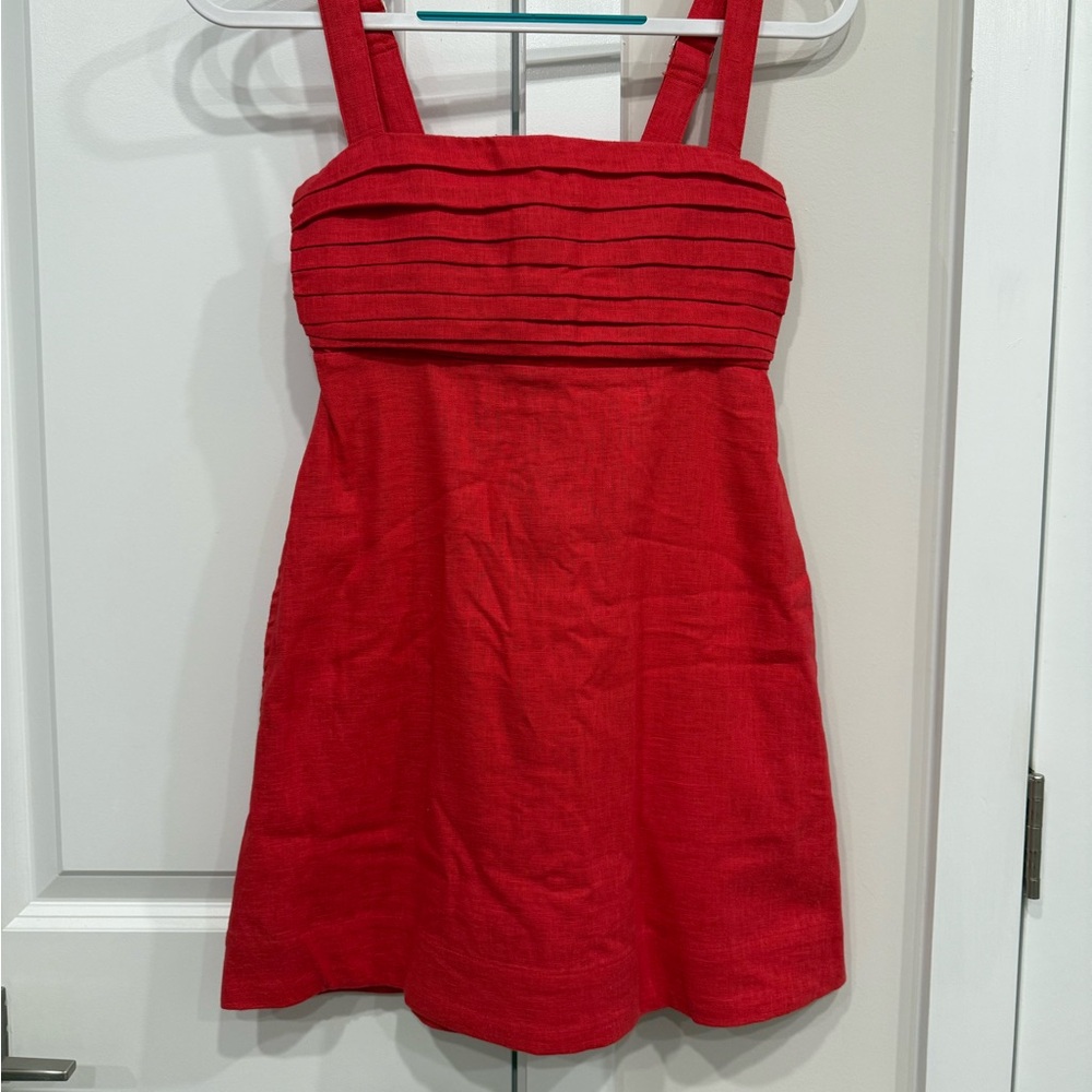 Abercrombie & Fitch Red Sleeveless Mini Dress